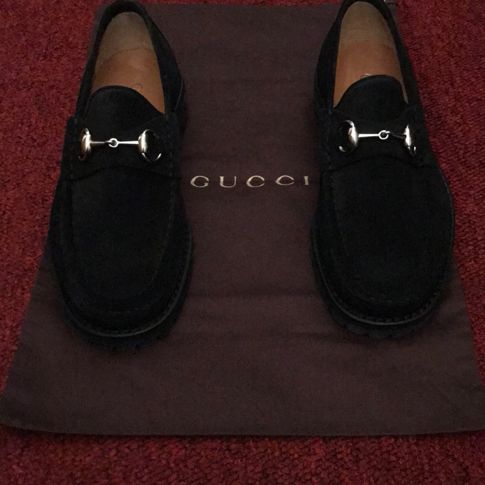 Gucci Men’s Horsebit Suede Loafer